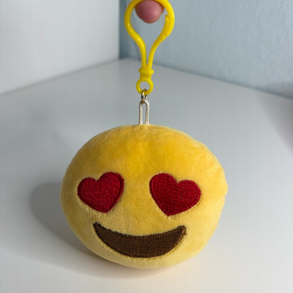 Emoji Keychain with Heart Eyes